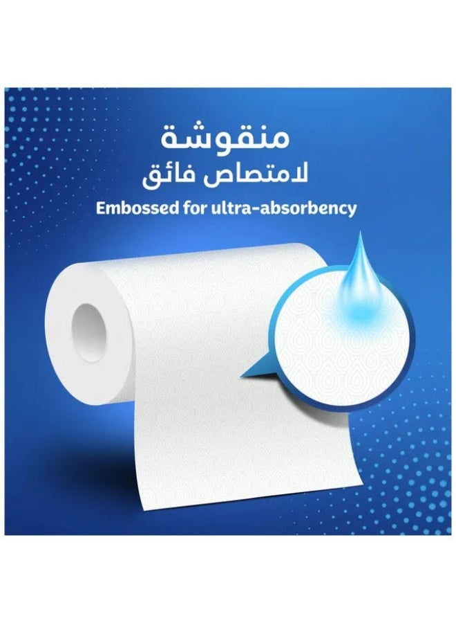 مناديل ورقية متعددة الأغراض للمطبخ، مناشف ماصة لجميع الأسطح، مكونة من طبقتين، 4 لفات × 90 ورقة - Image 4