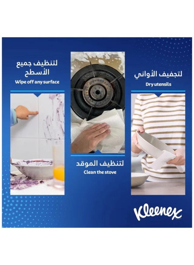 مناديل ورقية متعددة الأغراض للمطبخ، مناشف ماصة لجميع الأسطح، مكونة من طبقتين، 4 لفات × 90 ورقة - Image 3