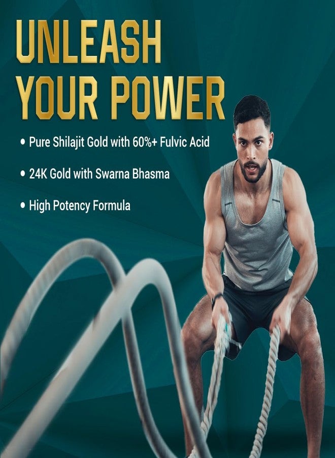 SESA Shilajit Gold 60 Capsules with 60%+ Fulvic Acid 100% Natural Ayurvedic Shilajit Extract Helps Boost Stamina & Strength, 60 Capsules - Image 2