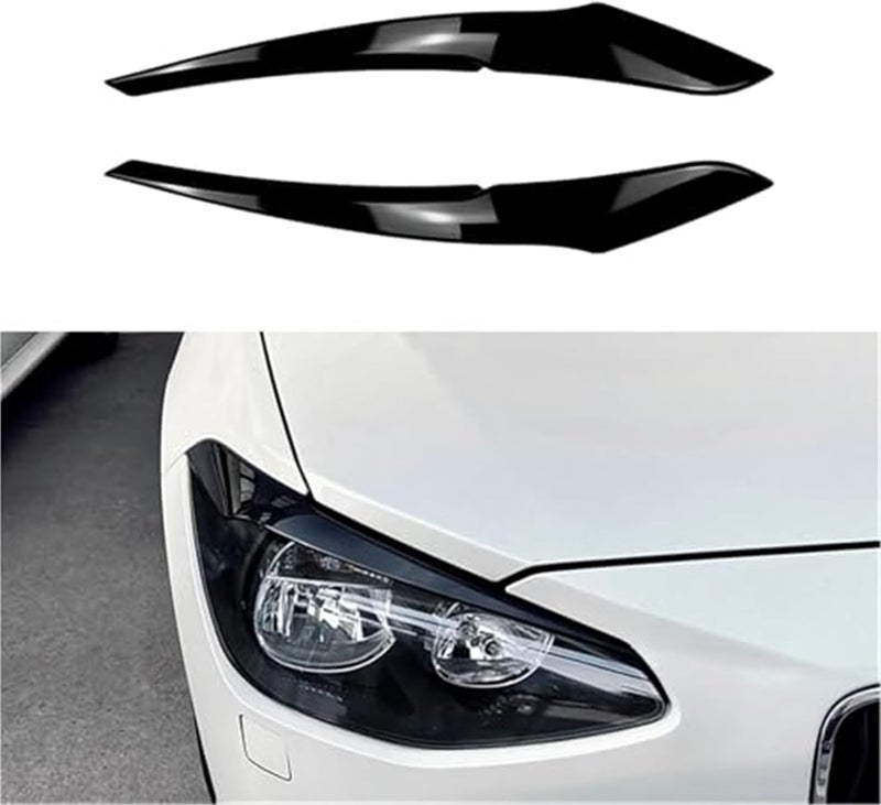 DEMULAX Gloss Black Headlight Eyebrow Stickers - Image 2
