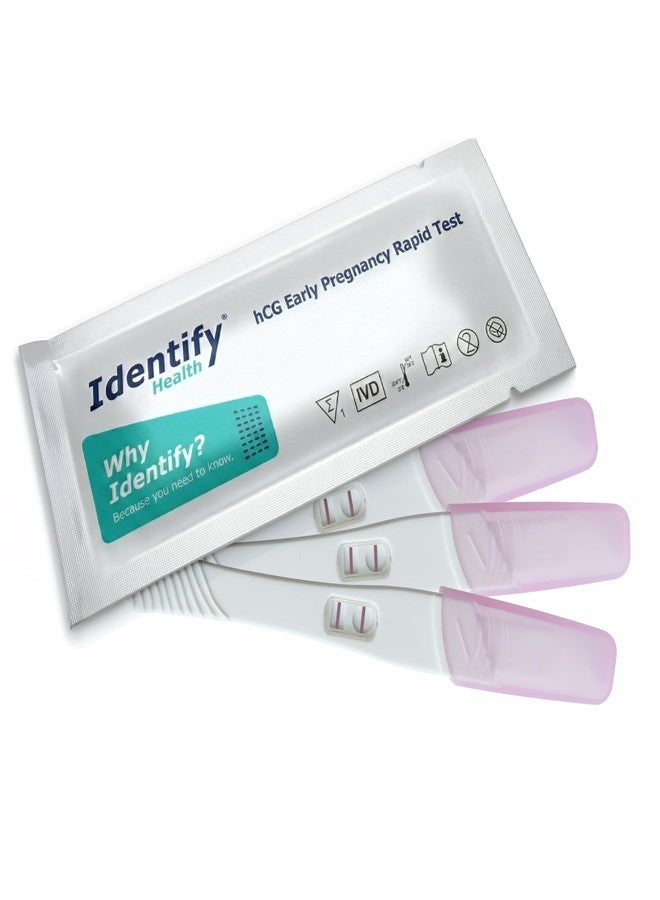 اختبار الحمل المنزلي السريع للكشف عن هرمون الحمل hCG من Identify Health | عبوة من 3 قطع | اختبار سريع للكشف المبكر عن الحمل في المنزل | مستويات حساسة لهرمون الحمل hCG لنتائج دقيقة (3) - Image 1