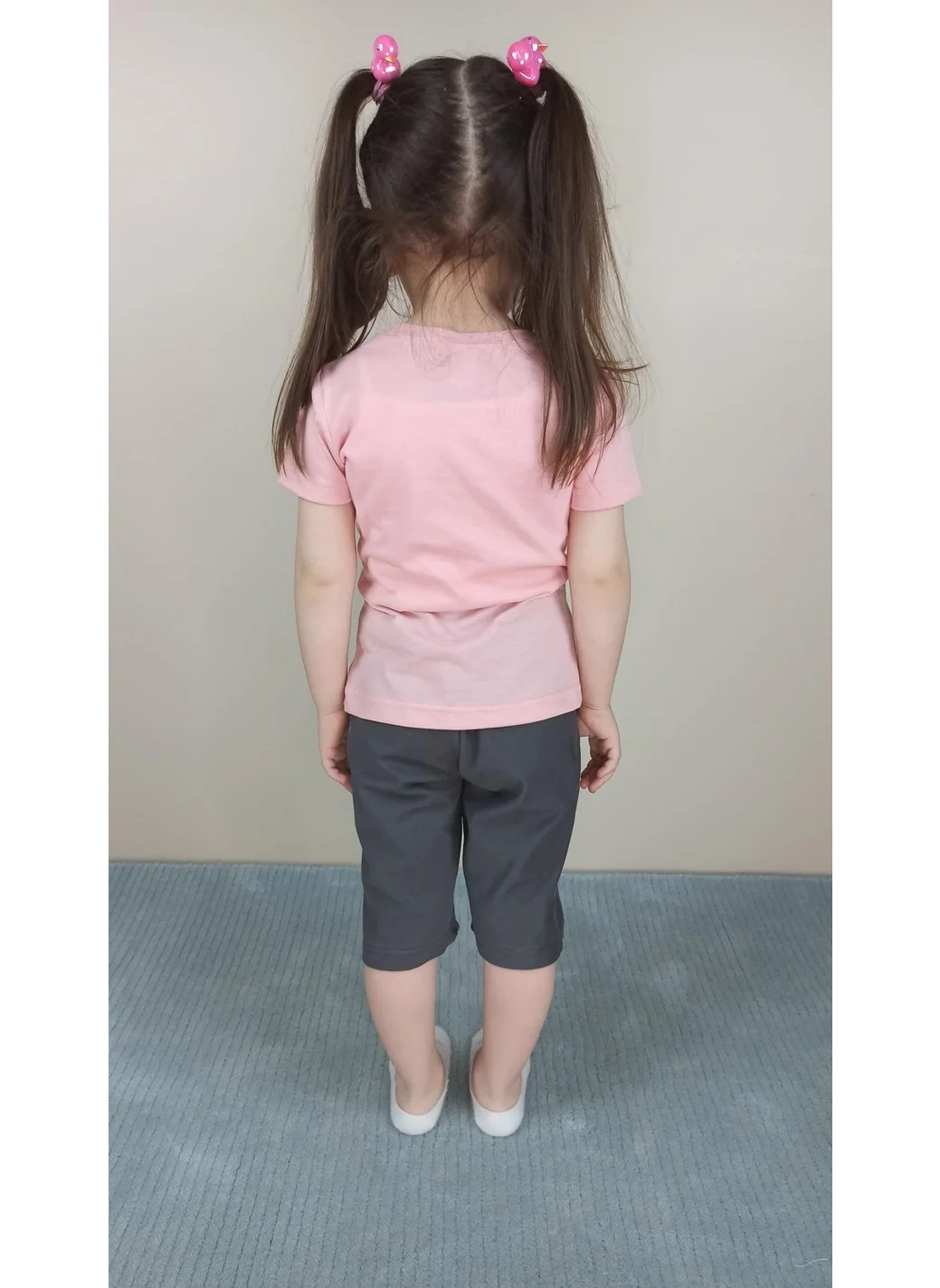 بلونس Girl's Cotton Pink Capri Set