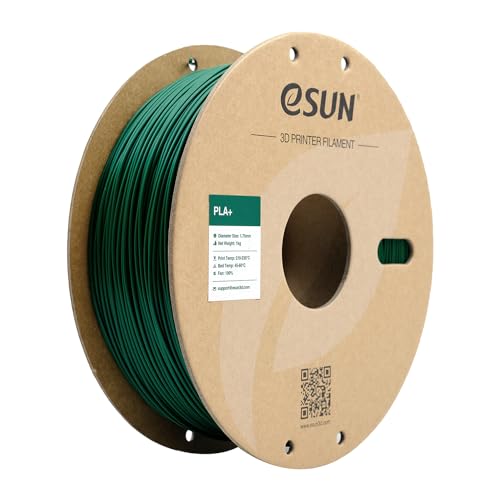 eSUN PLA+ Filament 1.75mm, 3D Printer Filament PLA Plus, Dimensional Accuracy +/- 0.03mm, 1KG Spool (2.2 LBS) 3D Printing Filament for 3D Printers, Pine Green - Image 1
