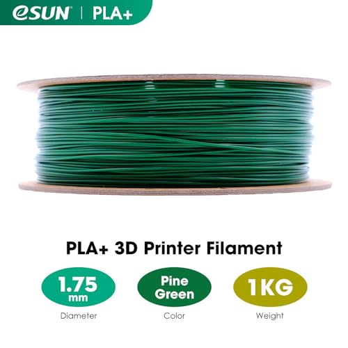 eSUN PLA+ Filament 1.75mm, 3D Printer Filament PLA Plus, Dimensional Accuracy +/- 0.03mm, 1KG Spool (2.2 LBS) 3D Printing Filament for 3D Printers, Pine Green - Image 2