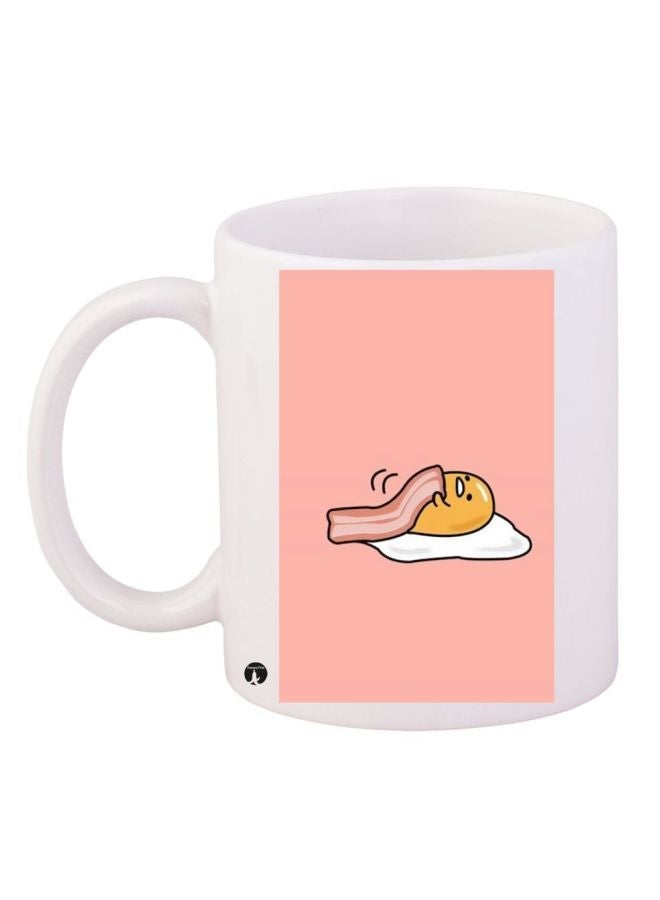 RYN Baby Cartoon Printed Coffee Mug White/Pink/Yellow 11ounce