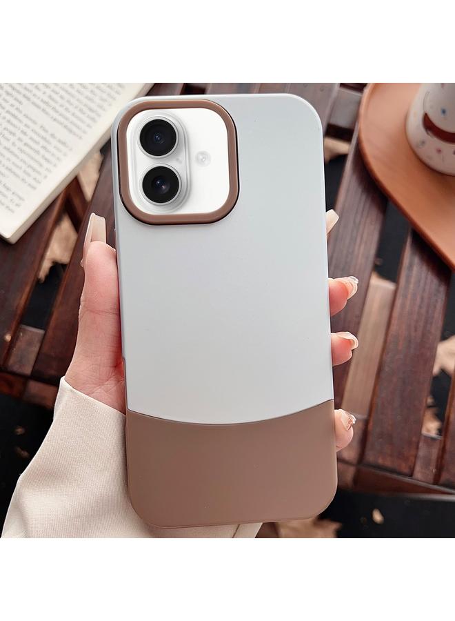 اس-توب جراب لهاتف iPhone 16 Plus بلون متباين 2 في 1 جراب هاتف هجين من مادة TPU وملمس الجلد PC - Image 1