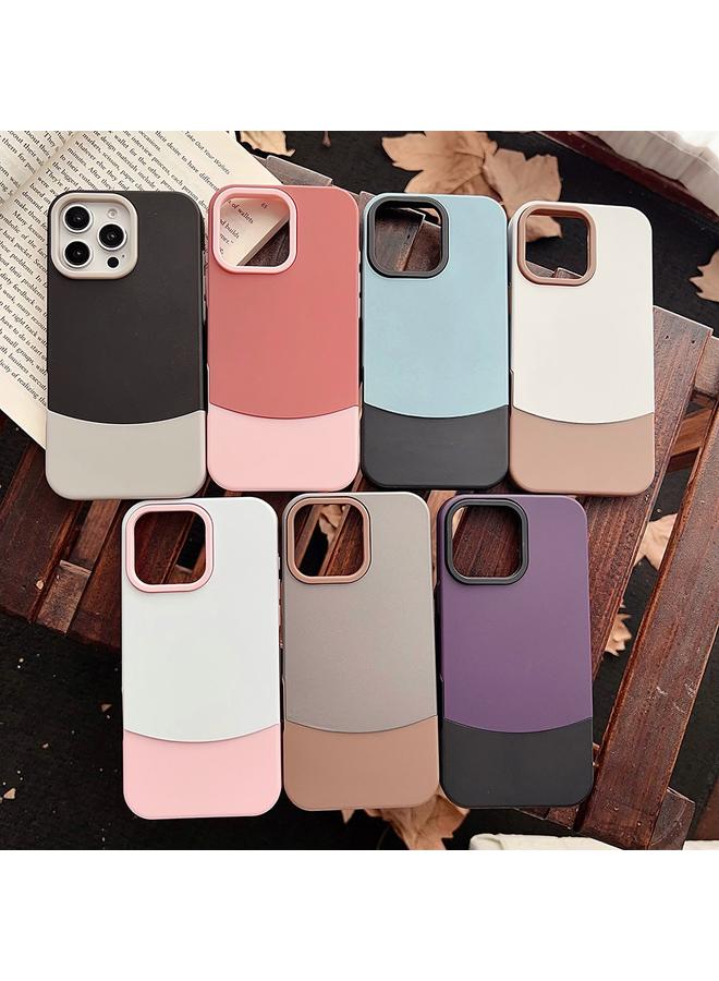 اس-توب جراب لهاتف iPhone 16 Plus بلون متباين 2 في 1 جراب هاتف هجين من مادة TPU وملمس الجلد PC - Image 2