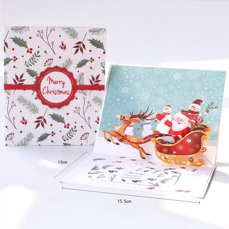 Three-Dimensional 3D Christmas Greeting Card Creative Christmas Gift Christmas Tree Card Student Christmas Gift - Image 1