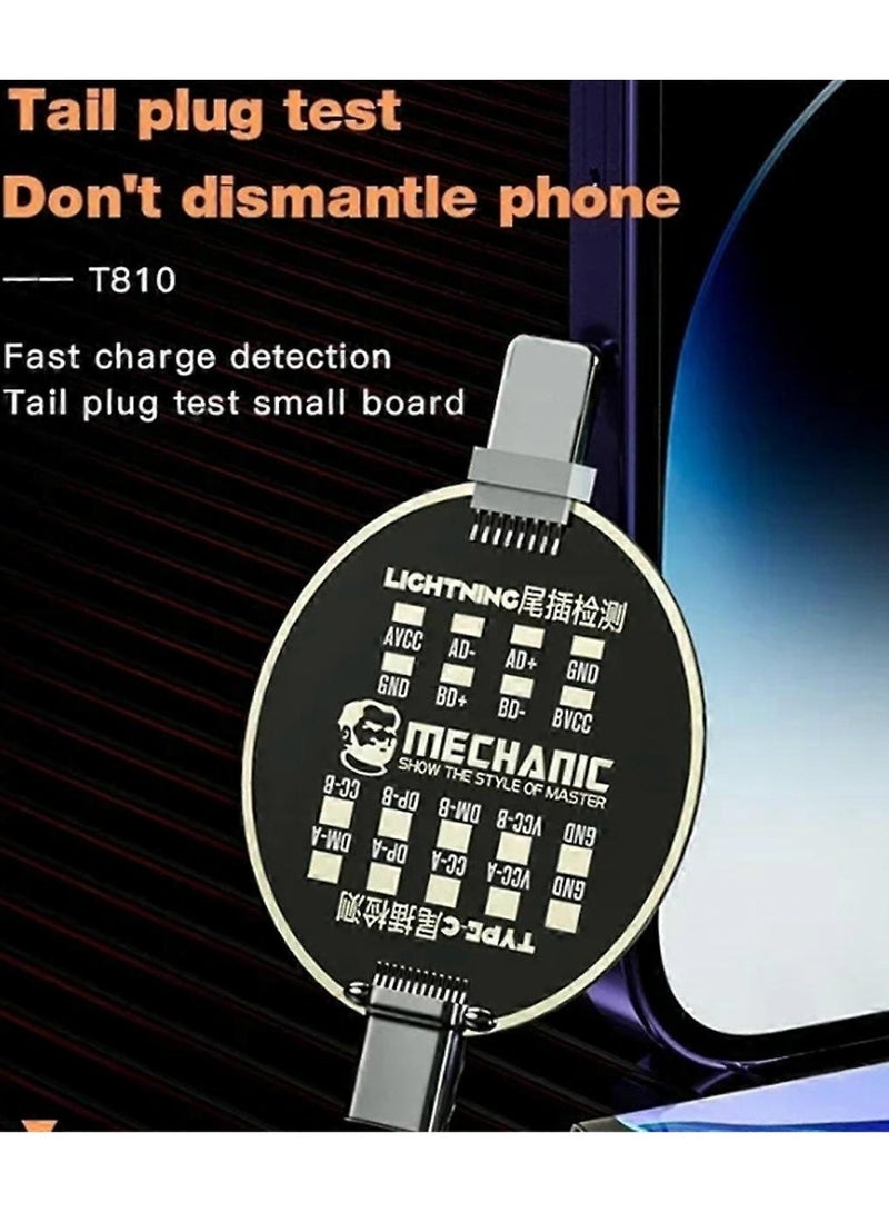 Mechanic T810 Non-Remove Phone Tail Plug Charging Fault Test Board for iPhone/Android - Image 3