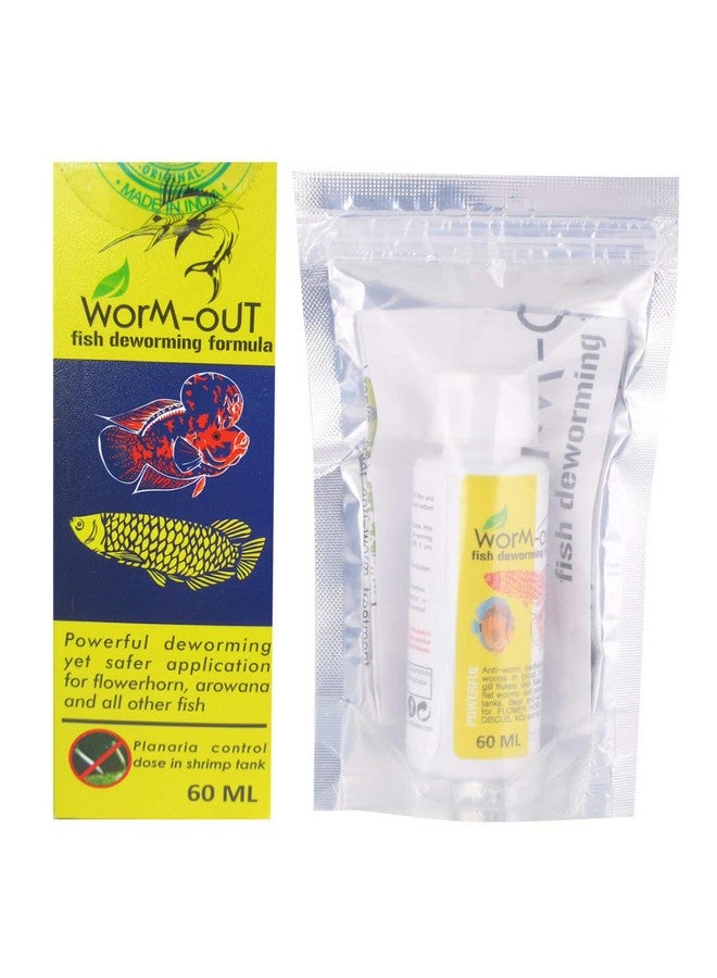 VAYINATO Aquatic Remedies Worm-Out Fish Deworming Formula, 60ML for Flower Horn, Discus, Arowana and All Other Fish - Image 1