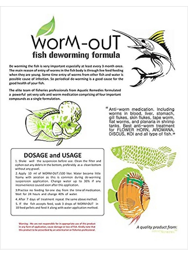 VAYINATO Aquatic Remedies Worm-Out Fish Deworming Formula, 60ML for Flower Horn, Discus, Arowana and All Other Fish - Image 3
