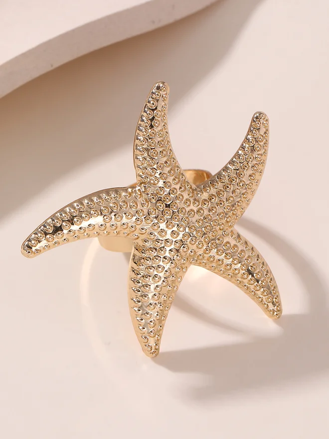 تايك تو Take Two Textured Starfish Ring