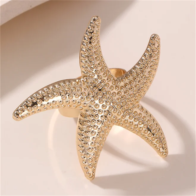 تايك تو Take Two Textured Starfish Ring