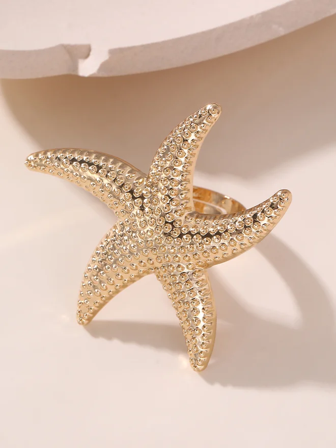 تايك تو Take Two Textured Starfish Ring