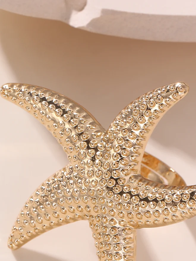 تايك تو Take Two Textured Starfish Ring