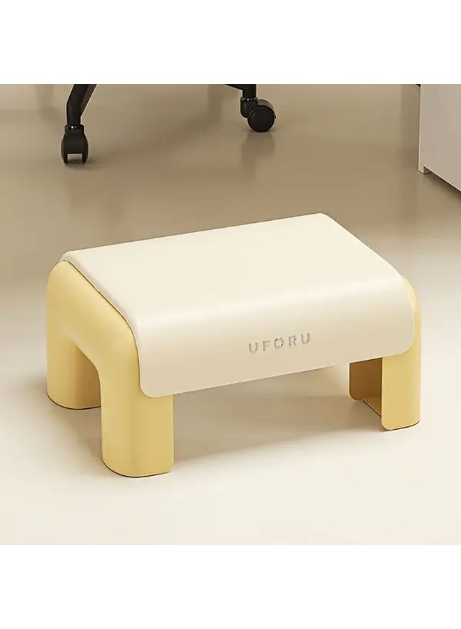 Mango Yellow Heavy Duty Plastic Step Stool A Frame Non Slip Ladder Easy Clean No Assembly Needed - Image 1