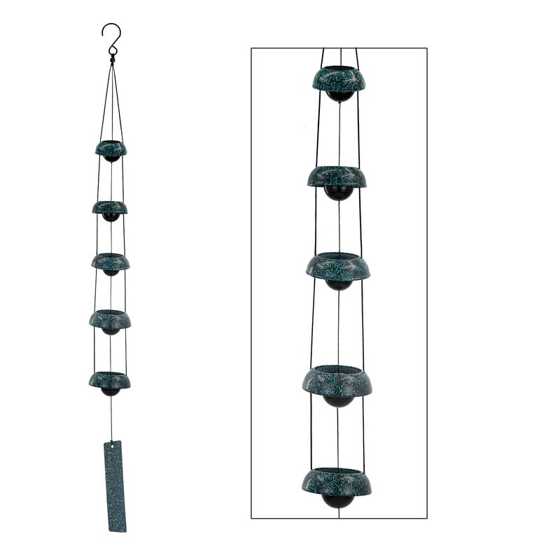ASTARIN Bell Wind Chimes Temple Wind Bell Red Copper Wind Chimes with 5 Bells Feng Shui Wind Chime for Home Yard Outdoor Decoration A Great Memorial Wind Chime for Someone Who Loves Peace - Image 2