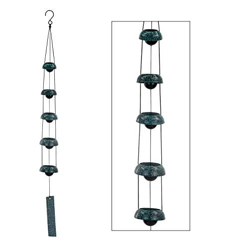 ASTARIN Bell Wind Chimes Temple Wind Bell Red Copper Wind Chimes with 5 Bells Feng Shui Wind Chime for Home Yard Outdoor Decoration A Great Memorial Wind Chime for Someone Who Loves Peace - Image 1