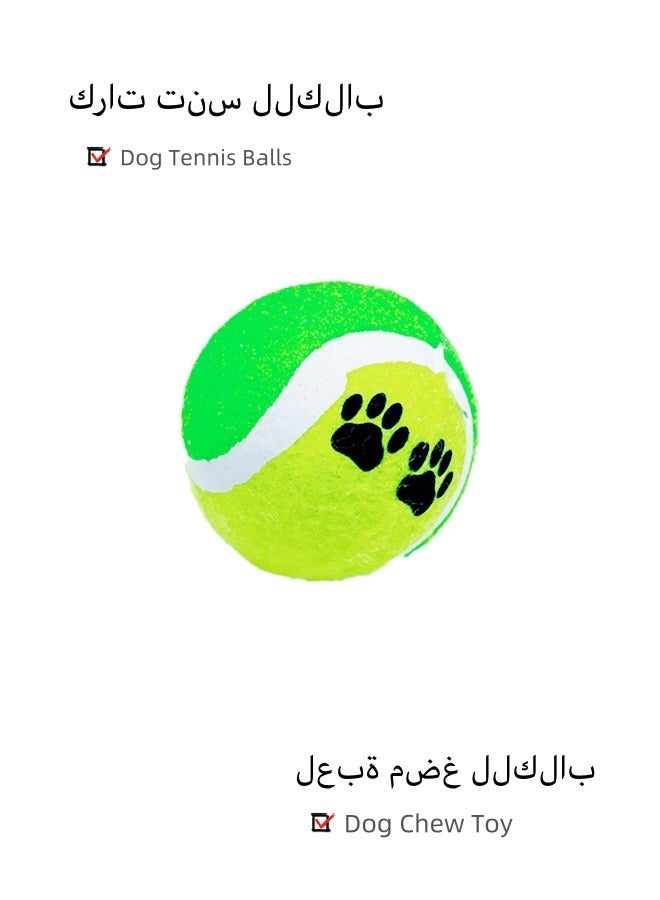 Generic Dog Tennis Balls 6cm Tennis Balls for Small Dog Pet Tennis Balls Fetching Toy Rubber Felt Training Balls for Puppy Dogs Playing Exercise and Practice(color random)  - Image 1