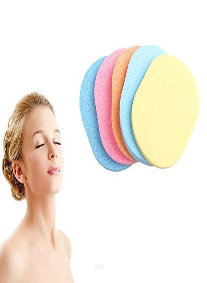Boulevar Makeup Wash Pad Cleansing & Exfoliating Facial Sponge Brush Reusable Makeup Tools Accessories(Color_Multi) (5 PCS Sponge Brush) - Image 1