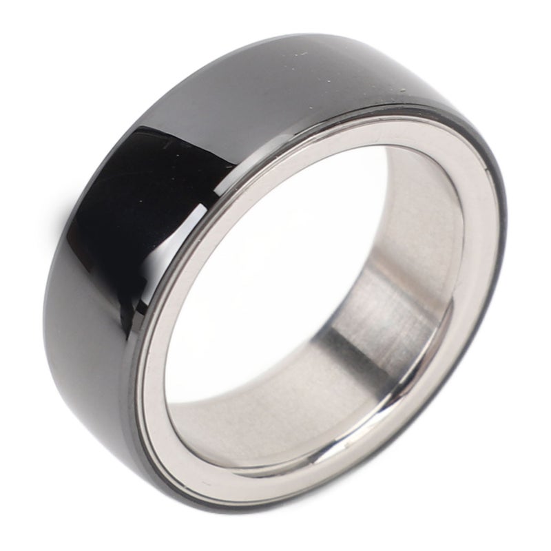 Smart Ring Multifunction Sleep Temperature Monitoring Pedometer 23mah Health Tracker Ring with Charging Case Black No. 16 - Image 2