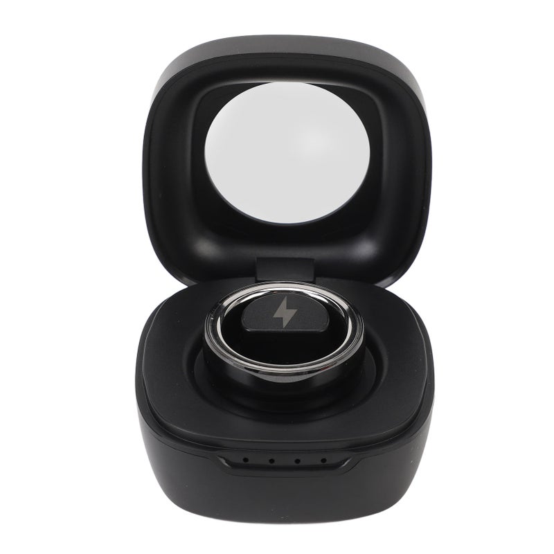 Smart Ring Multifunction Sleep Temperature Monitoring Pedometer 23mah Health Tracker Ring with Charging Case Black No. 16 - Image 3