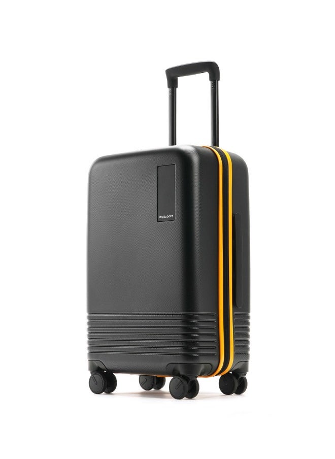 MOKOBARA The Cabin Luggage Hardsided 8 Hinomoto Wheels Small Trolley (Black & Yellow) - pzsku/ZE9F207A2AA225E27A3EBZ/45/_/1733811464/04c7989a-f813-48b0-928f-b10ba26aa60a