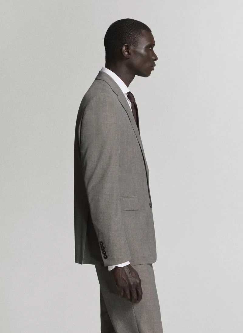 Mango Man 30-MARRON Milan Slim-Fit Suit Jacket for Men | Best Price UAE