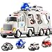 KIZONLY Ambulance Truck Toys Set for Kids Toddlers 13 35 Years Old Carrier Truck Playset with Toy Cars Light and Sound City Learning Toys for Toddlers Birthday Gifts for Boys Girls Aged 24 48 - Image 2