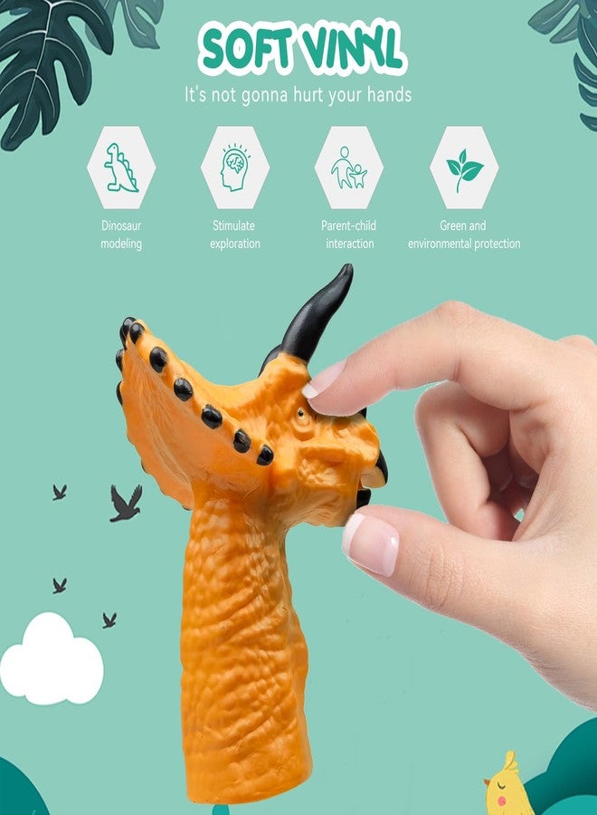 SAURAWAN 5 Pcs Dinosaur Finger Puppets Party Faovrs for Toddler and Kids 3-5 4-8, Mini Baby Finger Puppet Toys, Small Animals Bulk Toys for Kids Prizes, and Show Theater Props - Image 3