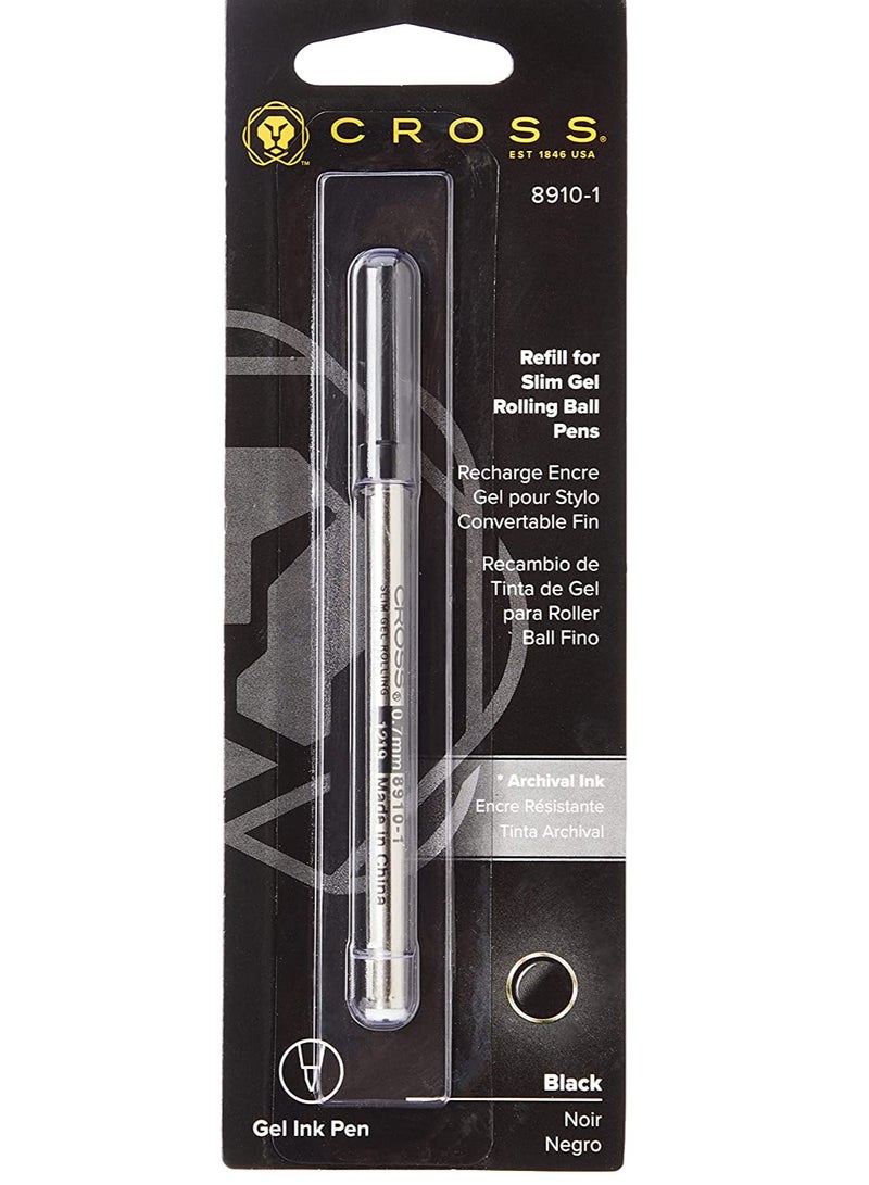 Cross 8910-1 Original Refill for Gel Ink Slim Rollerball Pen Black - Image 2