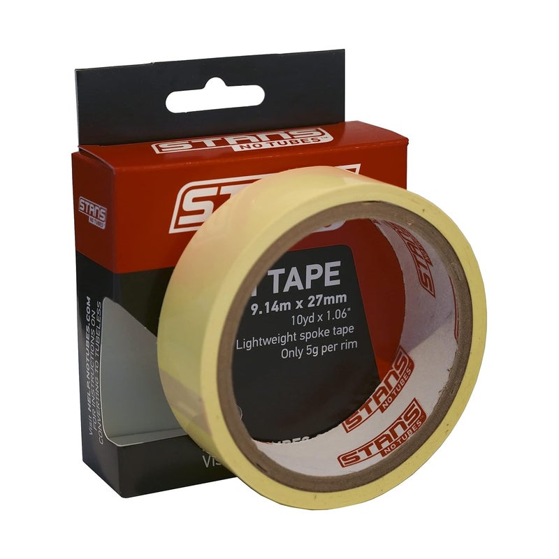 Stans no tubes Stan's Tubeless Rim Tape | 10 Yard x 27 mm | Universal Wheel Fit | Lightweight | High-Pressure Seal | Easy Installation - Image 1