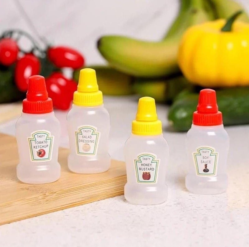 Generic Mini Glass Ketchup Set with Airtight Lid for Kids - Perfect for Schools and Picnics Generic - Image 1