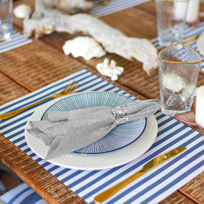 ZaneGear 12 PCS Silver Napkin Rings Set Napkin Holders Metal Napkin Ring for Dinning Table Decor Farmhouse Napkin Ring for Wedding Birthday Party Family Gather Table Setting Decoration(Silver) - Image 5