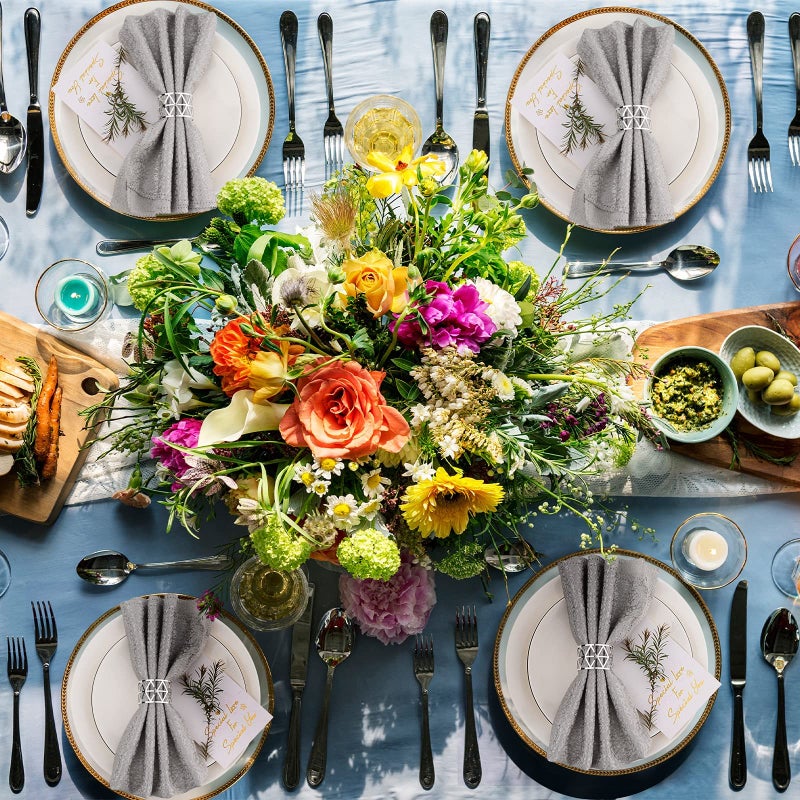 ZaneGear 12 PCS Silver Napkin Rings Set Napkin Holders Metal Napkin Ring for Dinning Table Decor Farmhouse Napkin Ring for Wedding Birthday Party Family Gather Table Setting Decoration(Silver) - Image 3