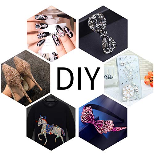 LPBeads 2000 Pieces SS20 Black Hotfix Rhinestones Flatback Round Crystal Glass Rhinestones Gems for Crafts Nail Face Art Clothes Shoes Bags DIY - Image 5