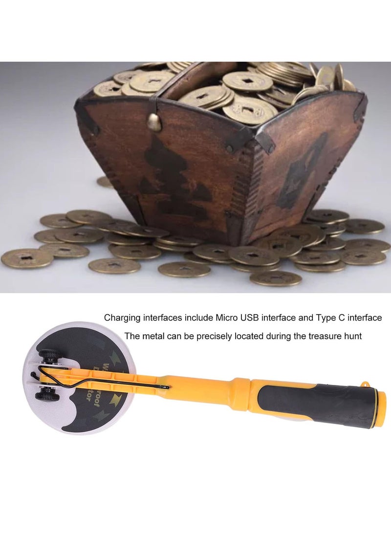 GGOOT Metal Detector, Handheld ABS Accurate Rechargeable Waterproof Metal Detecting Equipment, for Diving  - Image 4