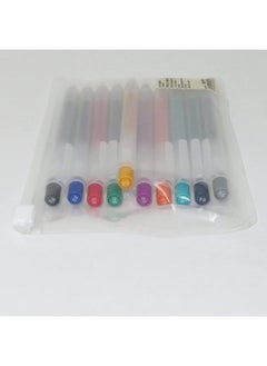 MUJI Clear Ballpoint Gel Pen 0.5Mm [10 Colors Set] Retractable  - Image 2