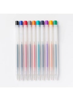 MUJI Clear Ballpoint Gel Pen 0.5Mm [10 Colors Set] Retractable  - Image 1