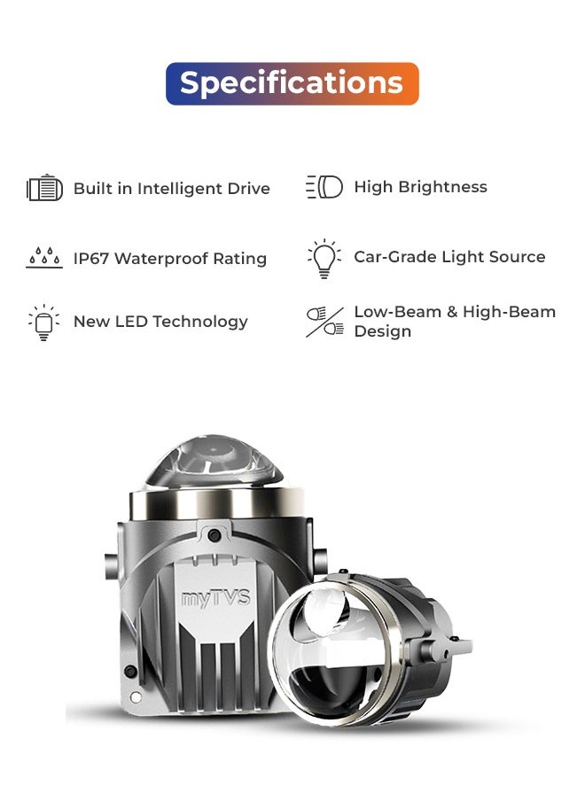 myTVS myTVS Projector Fog Light 110W 3 inch with normal lens MPLFL - 03  - Image 3