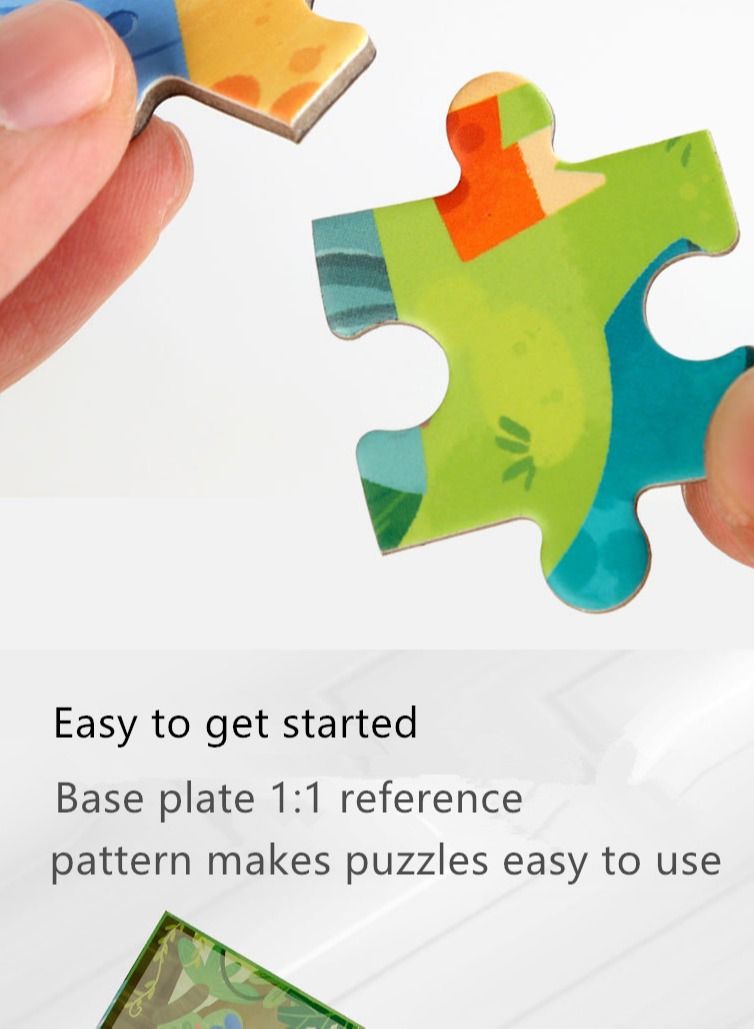 NIBEMINENT 45 قطعة من ألغاز الأطفال ألغاز تعليمية للأطفال في مرحلة ما قبل المدرسة ألغاز تعليمية عن الحيوانات ألغاز خشبية للأطفال تعليم وتنمية مهارات التعلم - Image 5