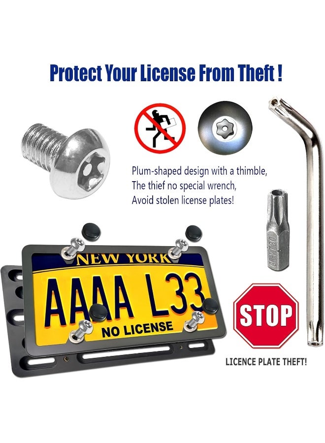 Aootf Front License Plate Bracket- Universal Front Bumper License Plate Mounting Kit - Image 2