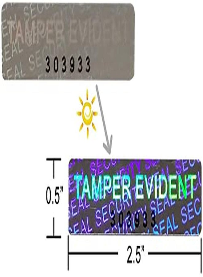 BCIOPE Tamper Evident Stickers Hologram Labels with Unique Sequential Number, 2.5'' x 0.5'' (240) - Image 3