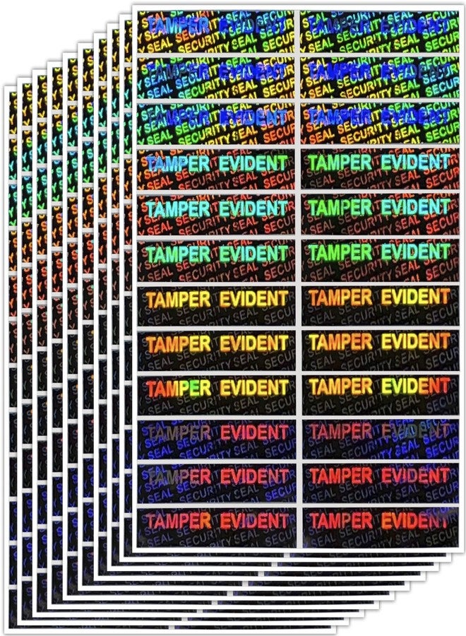BCIOPE Tamper Evident Stickers Hologram Labels with Unique Sequential Number, 2.5'' x 0.5'' (240) - Image 1