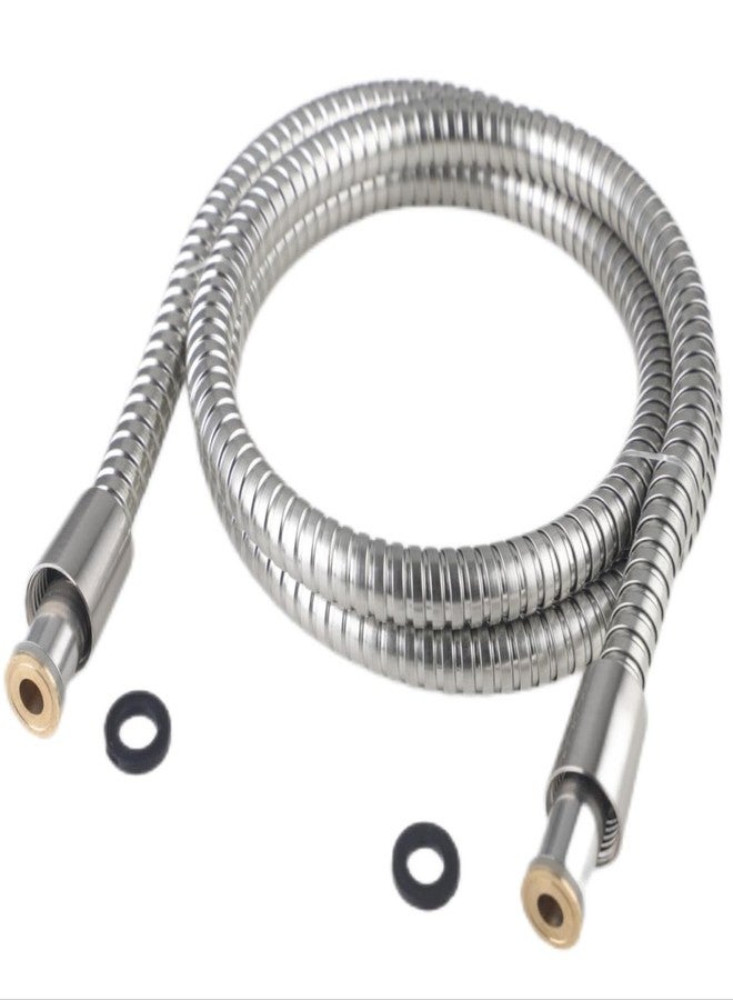 MakeFit 59 Inch Stainless Steel Shower Hose, Universal Handheld Shower Head Hose, Brushed Nickel - Image 2