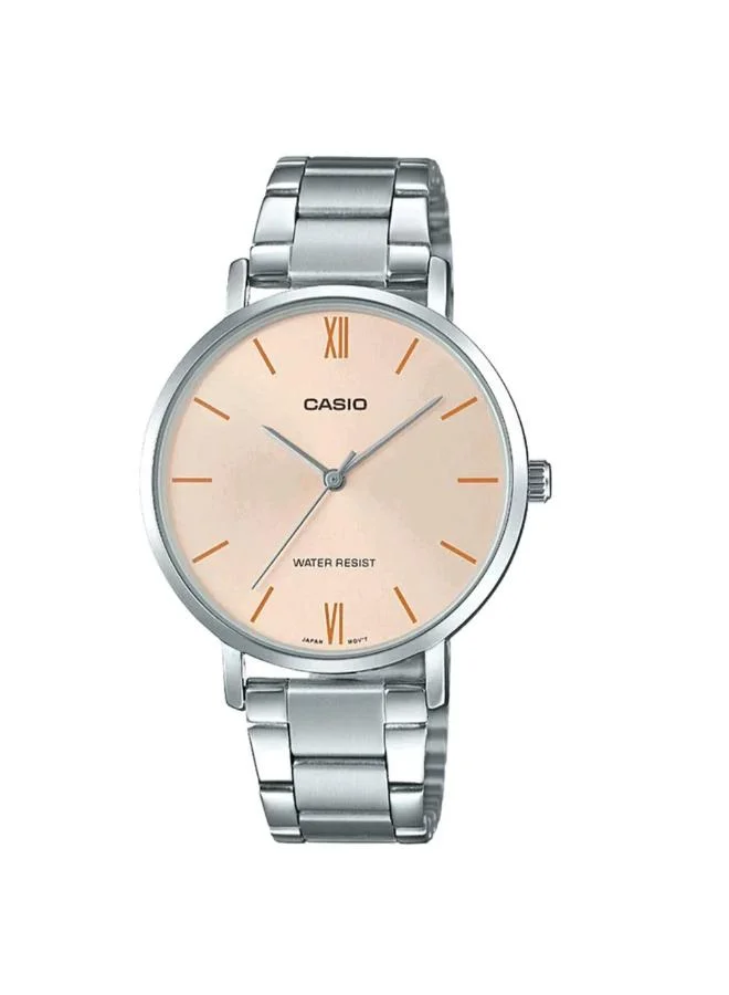 كاسيو Women's Stainless Steel Analog Watch LTP-VT01D-4BUDF - 34 mm