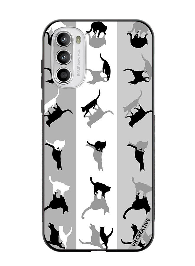 VR CREATIVE Protective Case Cover For Motorola Moto G82 Cats Spook Design Multicolour - Image 1