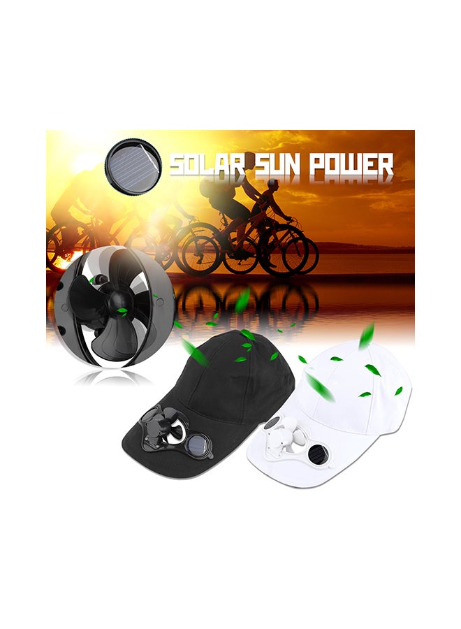 إسكدنيا قبعة رياضية صيفية للأماكن الخارجية مع مروحة تبريد تعمل بالطاقة الشمسية 27x21سم - Image 4