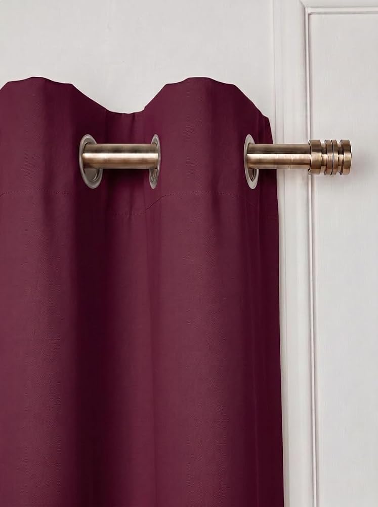 Amali Blackout curtains for living room Decor or bedroom window noise reduction and light blocking with 16 Grommets in 2 panels long 274cm and 127cm - Image 3