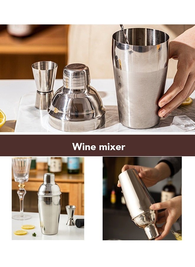 BLOOMING TIME - Cocktail Shaker Bartending Tool Set 9 Piece Wooden Frame Base - Image 1